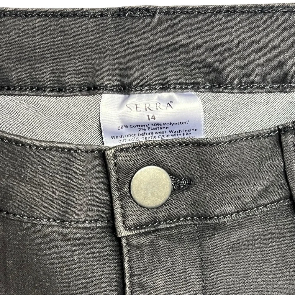 Serra Premium Jeggings Size 14 Gray High Rise Stretch Five Pocket Denim Leggings